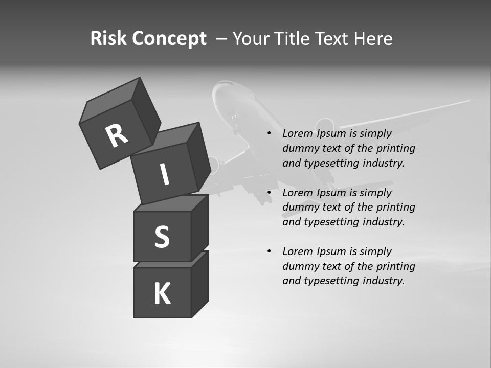 An Airplane Flying In The Sky With The Sun Behind It PowerPoint Template