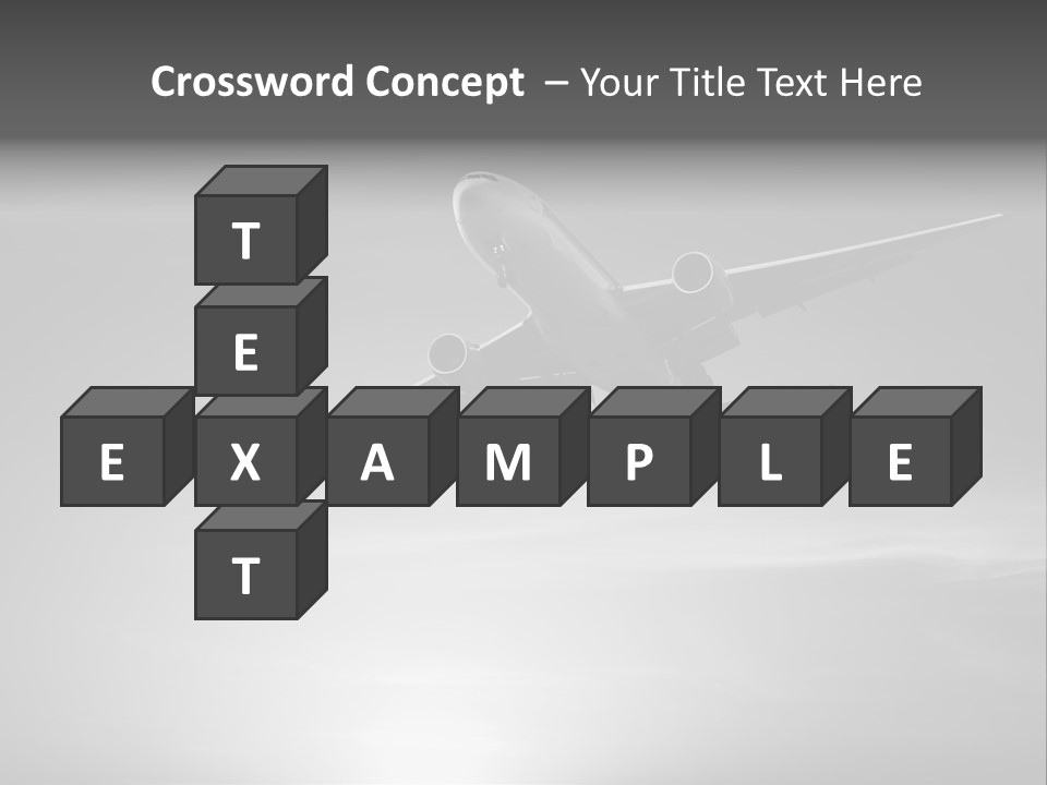 An Airplane Flying In The Sky With The Sun Behind It PowerPoint Template