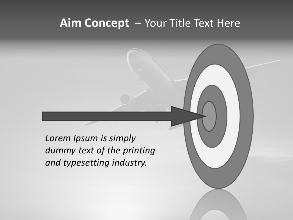 An Airplane Flying In The Sky With The Sun Behind It PowerPoint Template