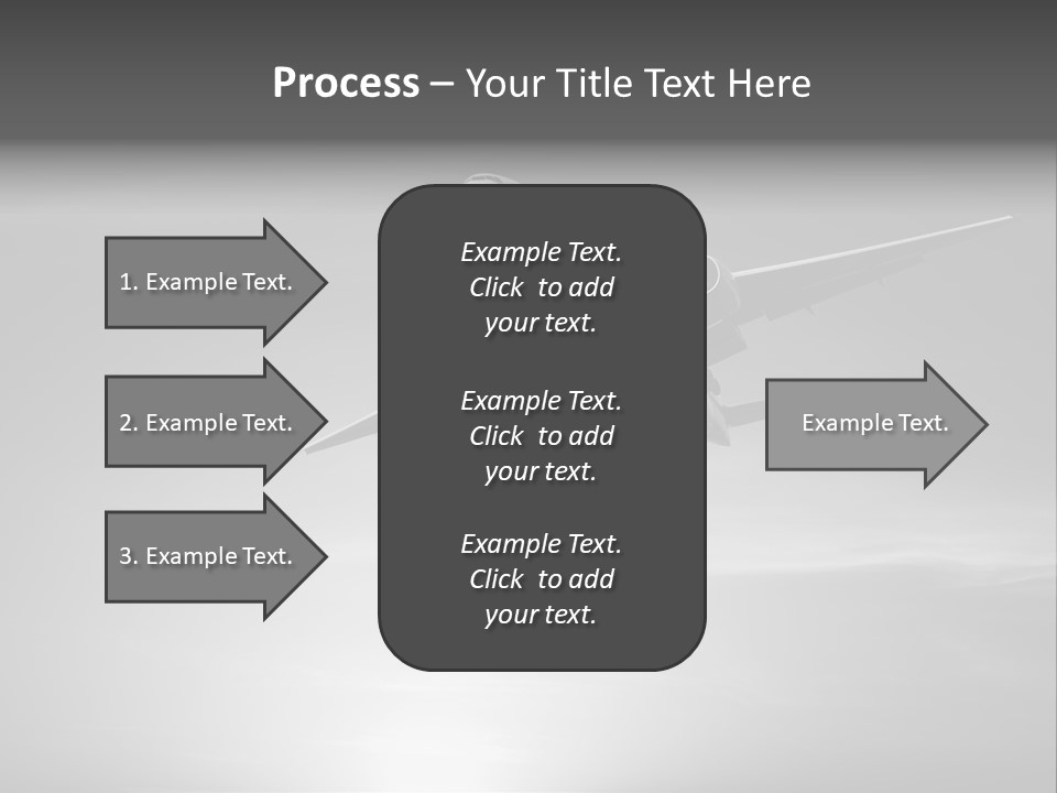 An Airplane Flying In The Sky With The Sun Behind It PowerPoint Template
