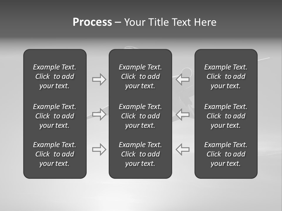 An Airplane Flying In The Sky With The Sun Behind It PowerPoint Template