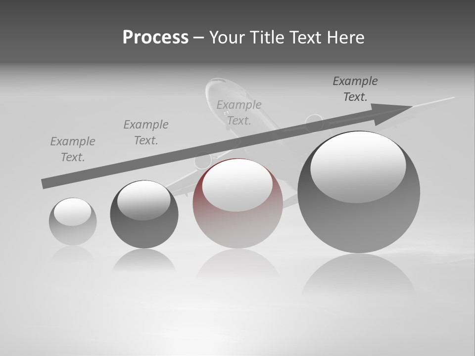 An Airplane Flying In The Sky With The Sun Behind It PowerPoint Template