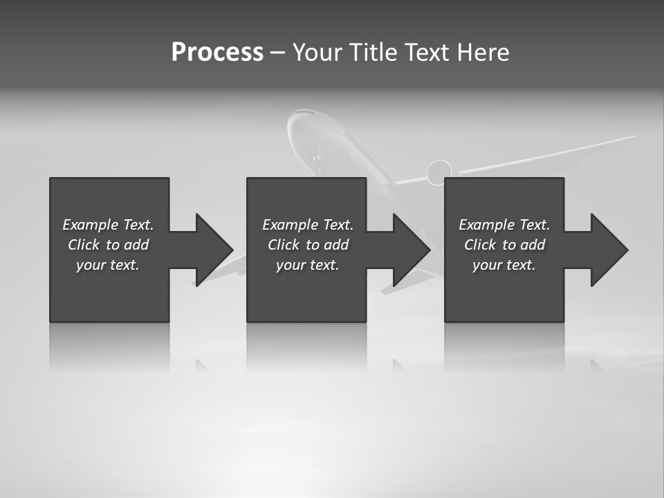 An Airplane Flying In The Sky With The Sun Behind It PowerPoint Template