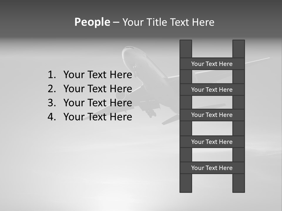 An Airplane Flying In The Sky With The Sun Behind It PowerPoint Template