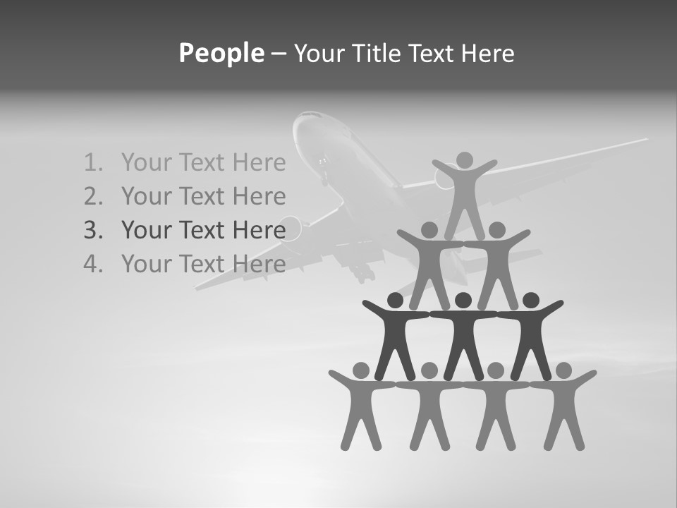 An Airplane Flying In The Sky With The Sun Behind It PowerPoint Template