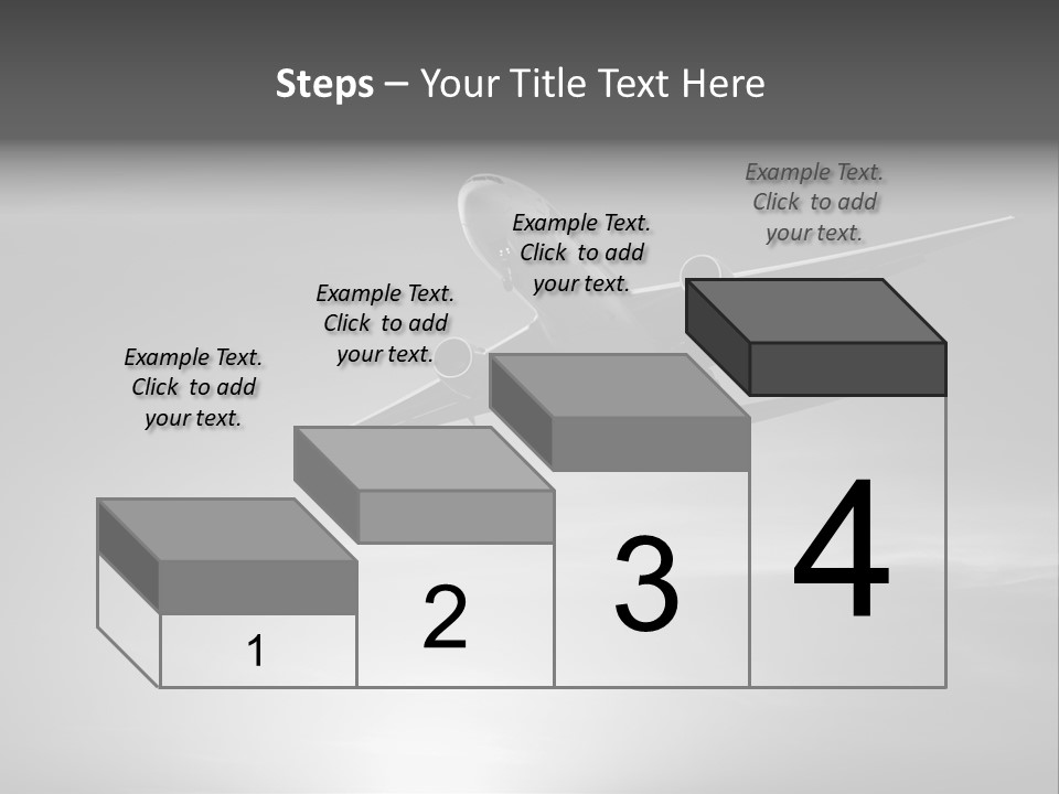 An Airplane Flying In The Sky With The Sun Behind It PowerPoint Template