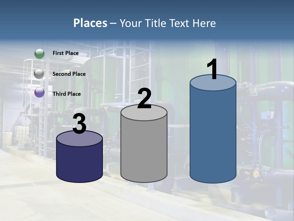 A Large Industrial Power Plant With Pipes And Tanks PowerPoint Template