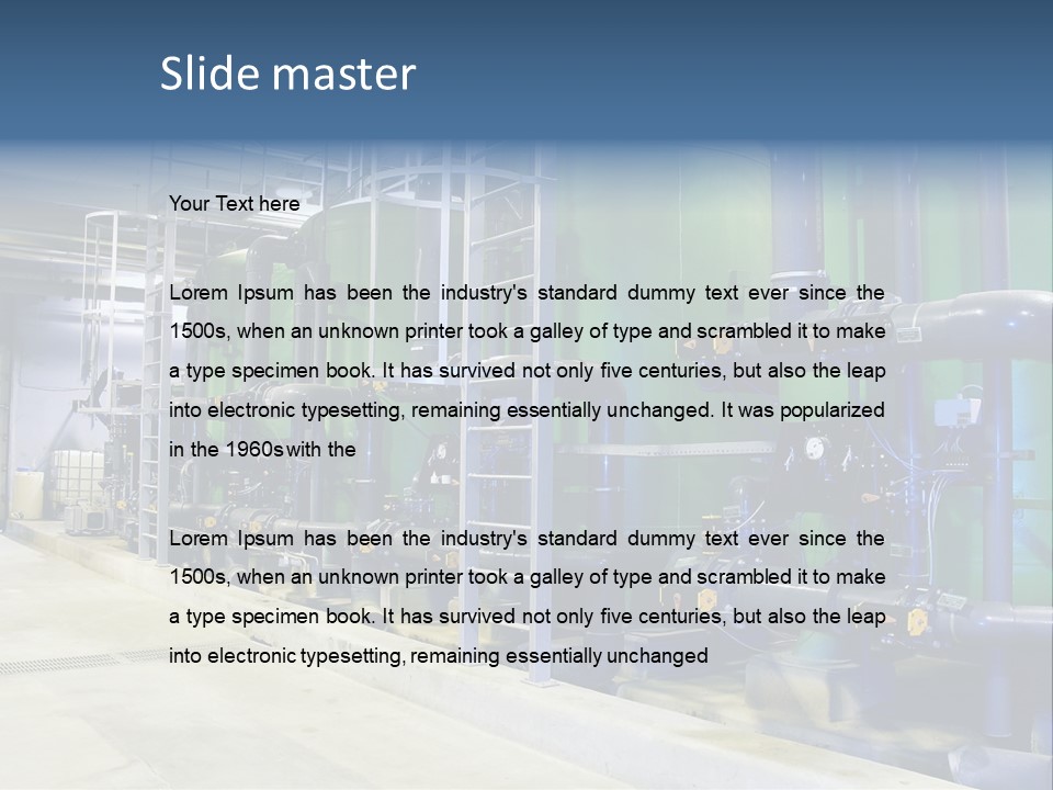A Large Industrial Power Plant With Pipes And Tanks PowerPoint Template