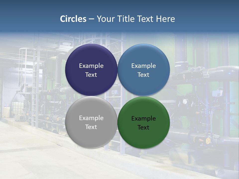 A Large Industrial Power Plant With Pipes And Tanks PowerPoint Template