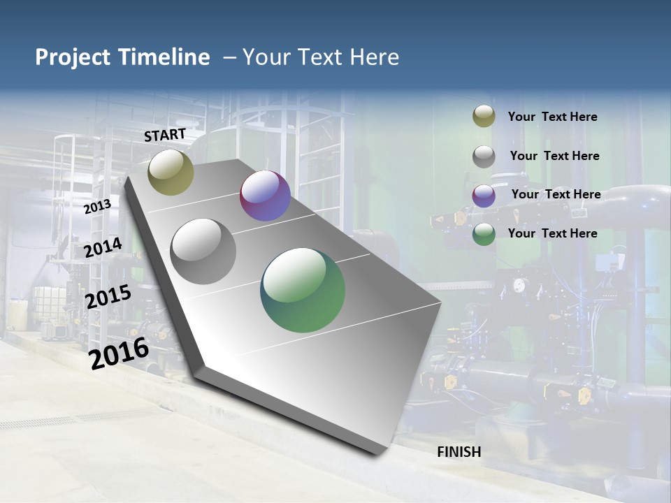 A Large Industrial Power Plant With Pipes And Tanks PowerPoint Template