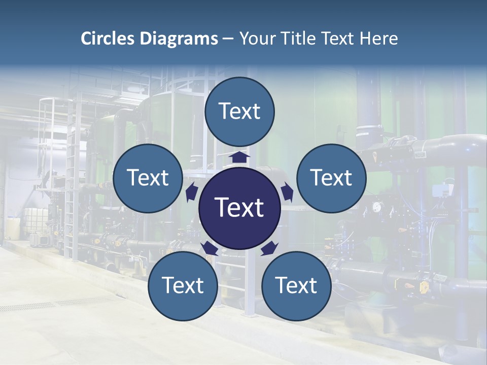 A Large Industrial Power Plant With Pipes And Tanks PowerPoint Template