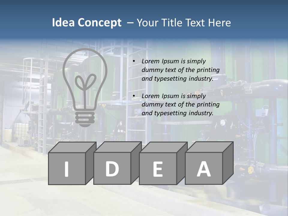 A Large Industrial Power Plant With Pipes And Tanks PowerPoint Template