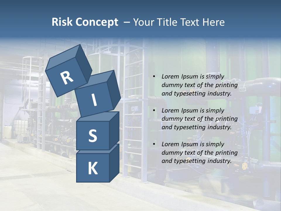A Large Industrial Power Plant With Pipes And Tanks PowerPoint Template