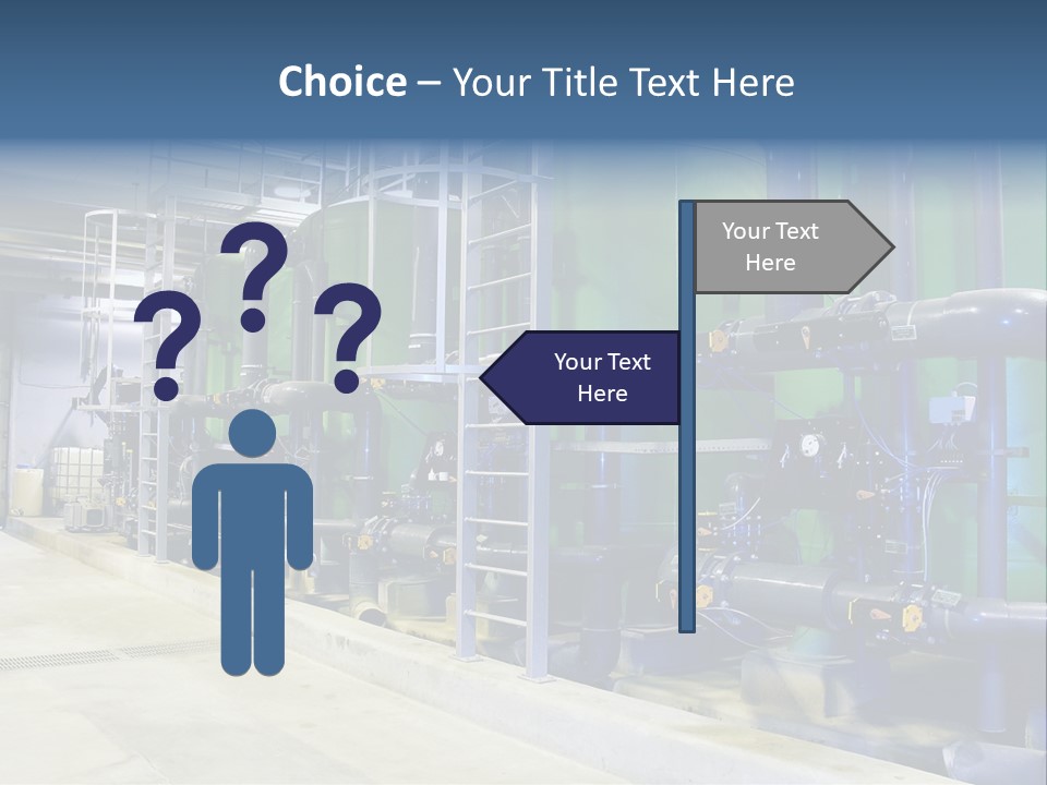 A Large Industrial Power Plant With Pipes And Tanks PowerPoint Template