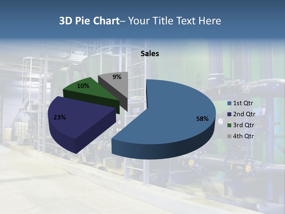 A Large Industrial Power Plant With Pipes And Tanks PowerPoint Template
