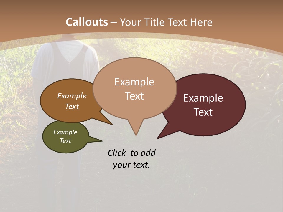A Man Standing In A Field Of Corn Powerpoint Template PowerPoint Template