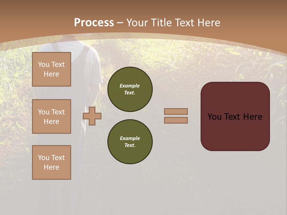 A Man Standing In A Field Of Corn Powerpoint Template PowerPoint Template