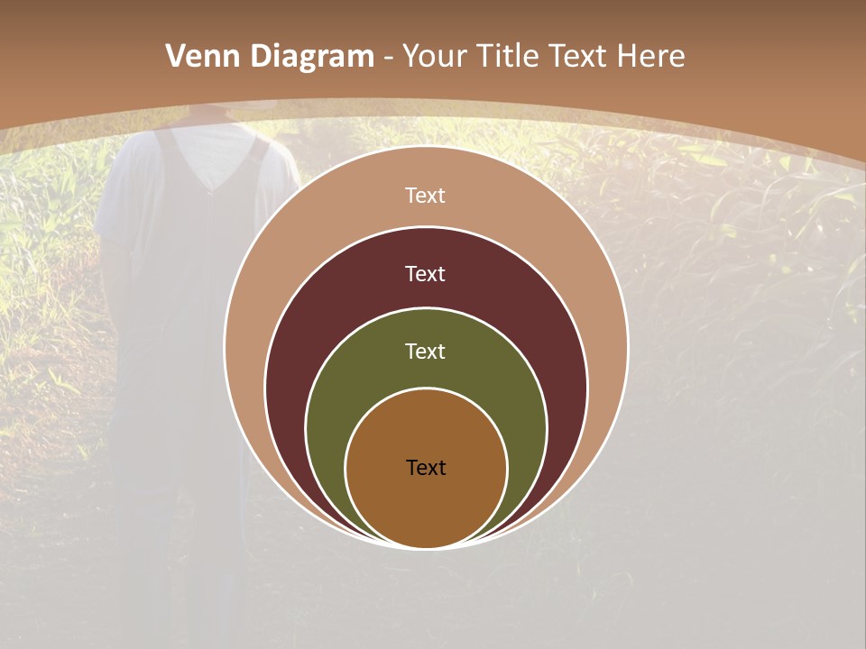 A Man Standing In A Field Of Corn Powerpoint Template PowerPoint Template