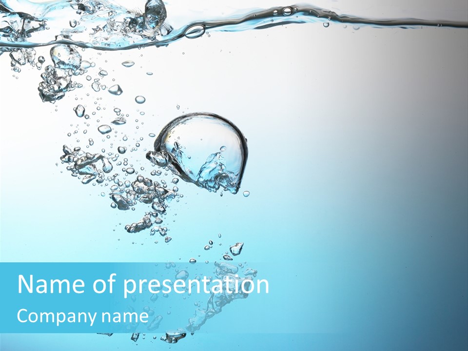 A Blue And White Water Powerpoint Presentation PowerPoint Template