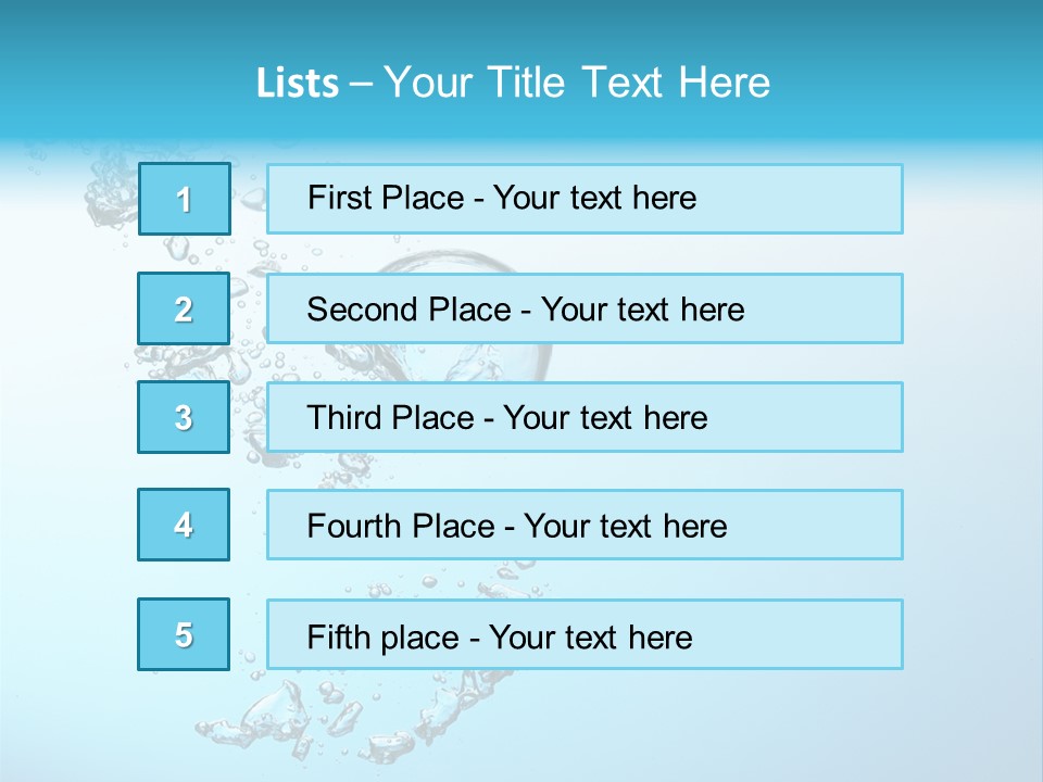 A Blue And White Water Powerpoint Presentation PowerPoint Template