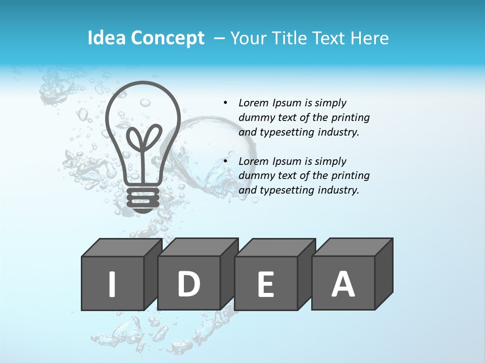 A Blue And White Water Powerpoint Presentation PowerPoint Template