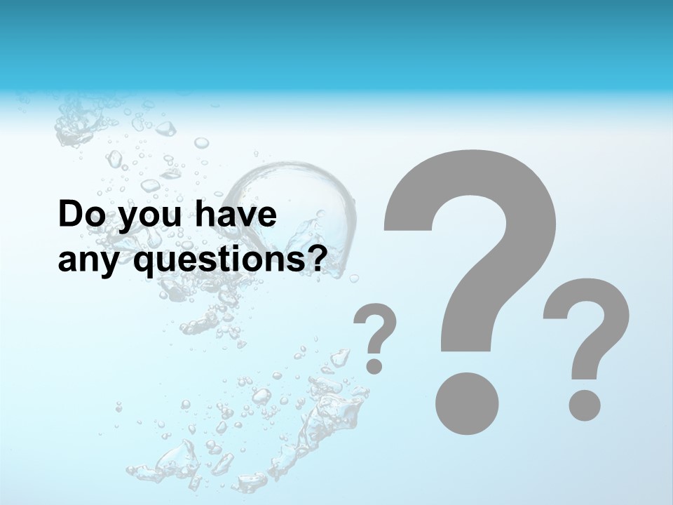 A Blue And White Water Powerpoint Presentation PowerPoint Template