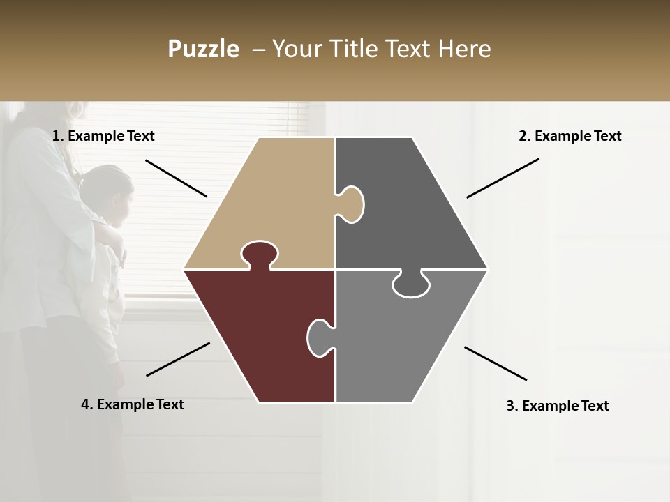 A Woman And Child Standing In Front Of A Window PowerPoint Template