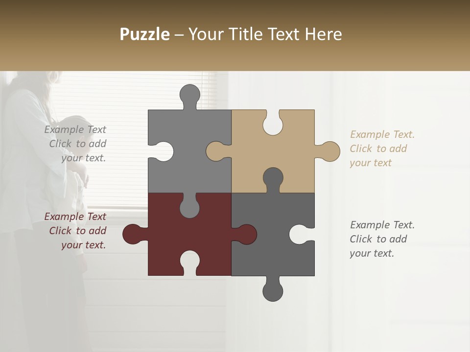 A Woman And Child Standing In Front Of A Window PowerPoint Template