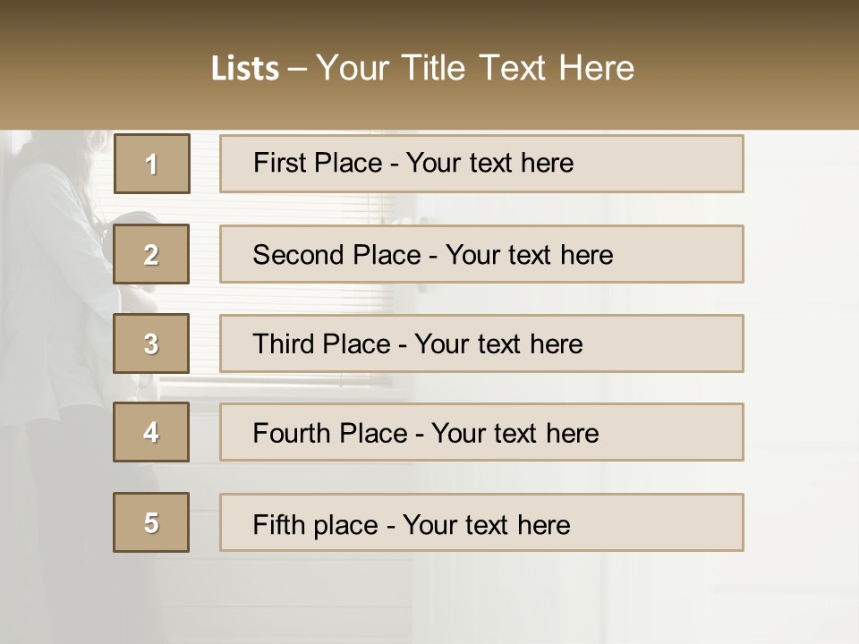 A Woman And Child Standing In Front Of A Window PowerPoint Template