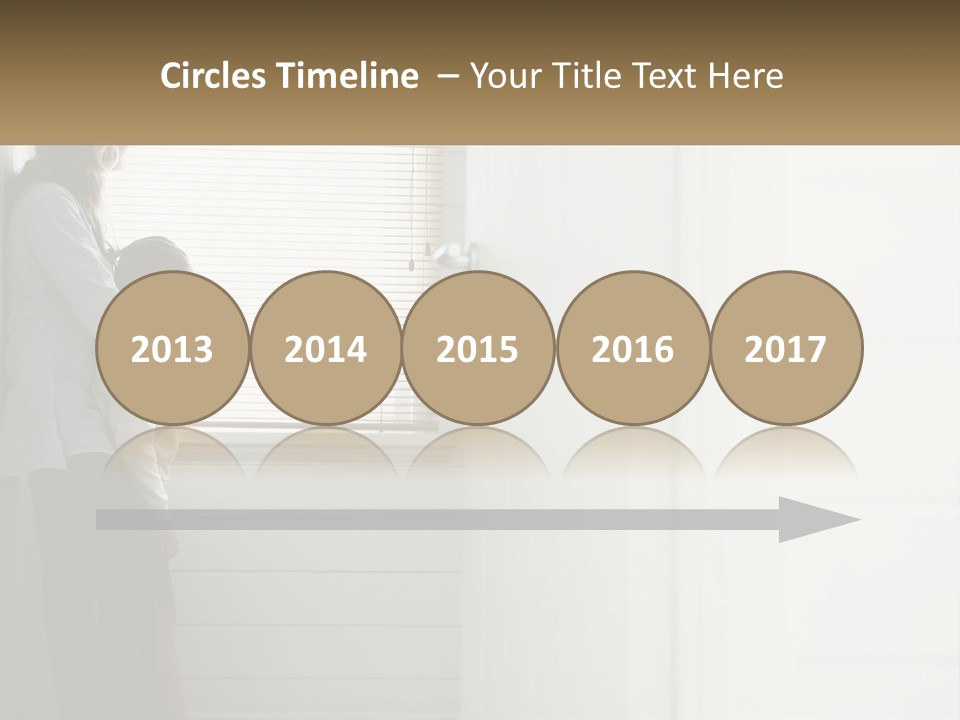 A Woman And Child Standing In Front Of A Window PowerPoint Template