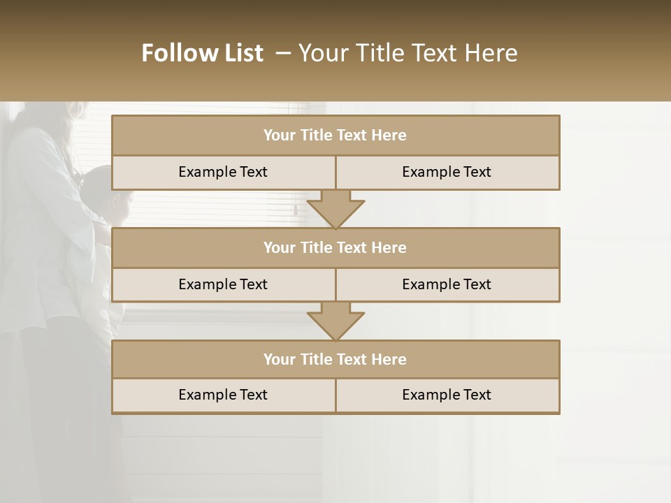 A Woman And Child Standing In Front Of A Window PowerPoint Template