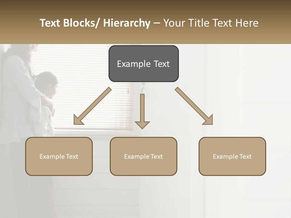 A Woman And Child Standing In Front Of A Window PowerPoint Template