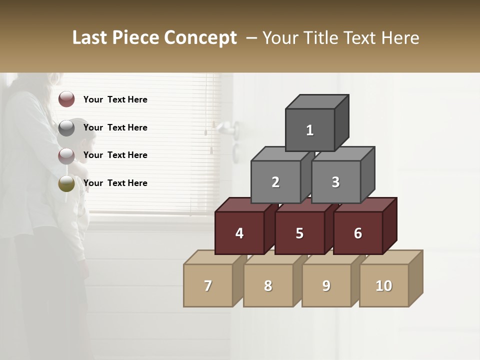 A Woman And Child Standing In Front Of A Window PowerPoint Template