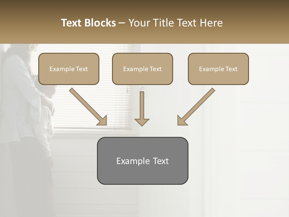 A Woman And Child Standing In Front Of A Window PowerPoint Template