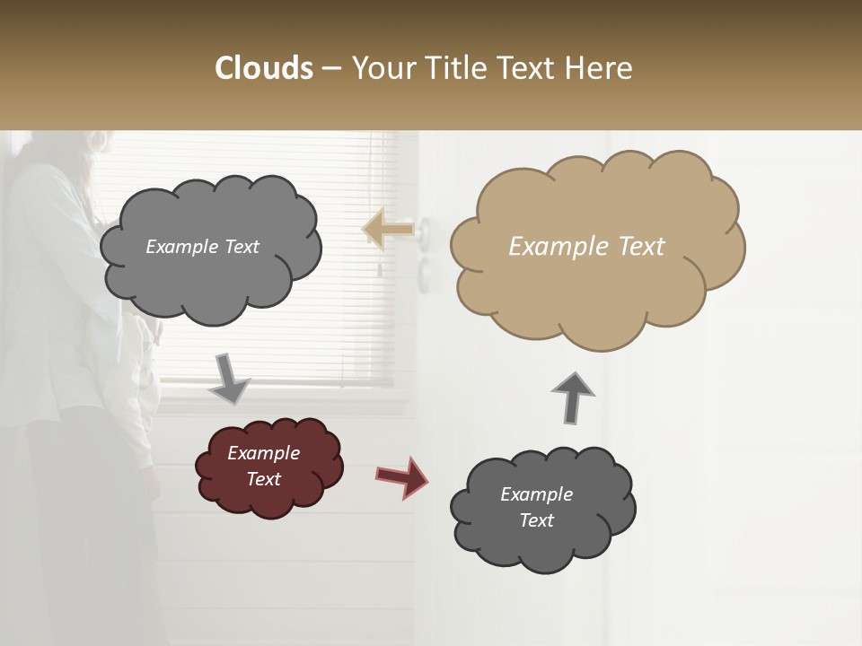 A Woman And Child Standing In Front Of A Window PowerPoint Template