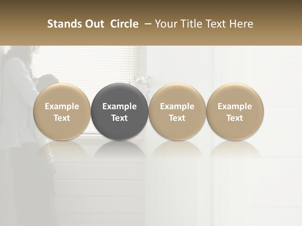 A Woman And Child Standing In Front Of A Window PowerPoint Template