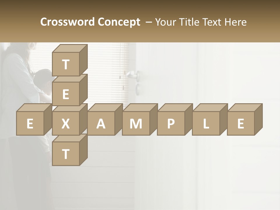 A Woman And Child Standing In Front Of A Window PowerPoint Template