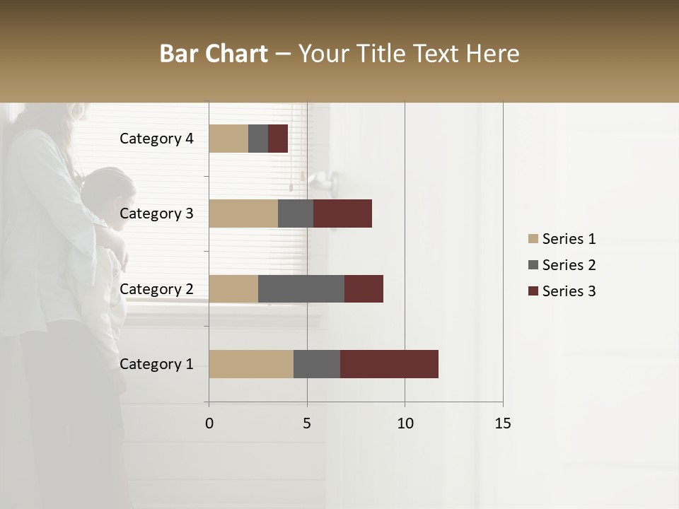 A Woman And Child Standing In Front Of A Window PowerPoint Template