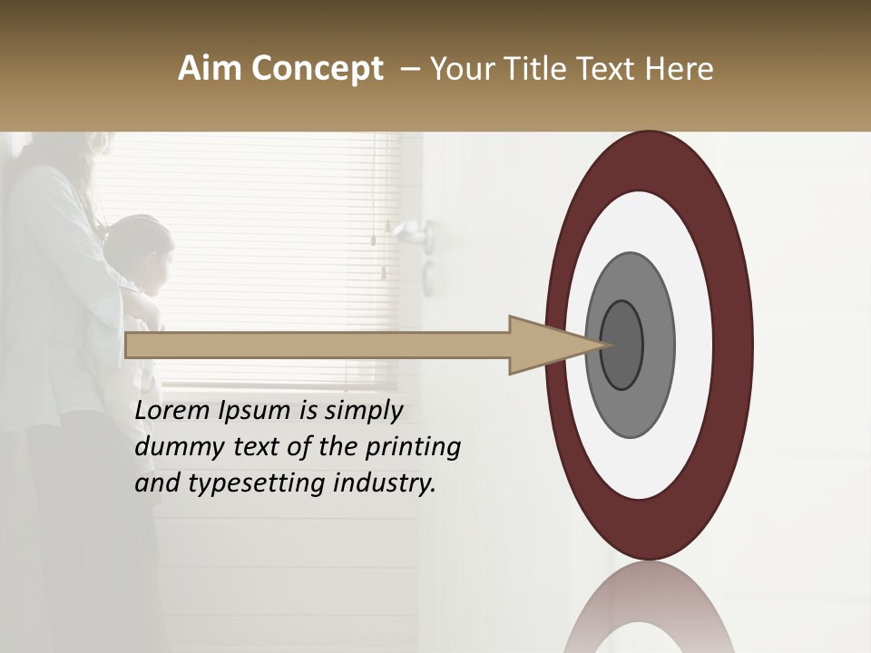 A Woman And Child Standing In Front Of A Window PowerPoint Template