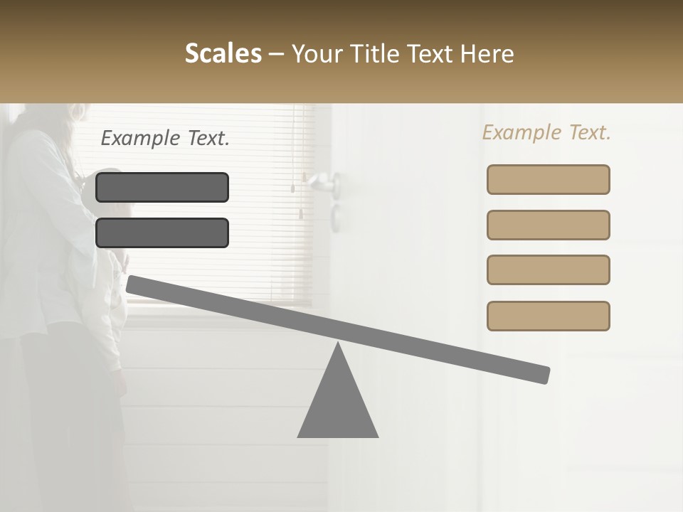 A Woman And Child Standing In Front Of A Window PowerPoint Template