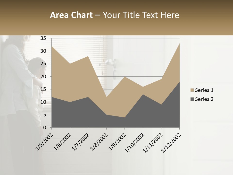 A Woman And Child Standing In Front Of A Window PowerPoint Template