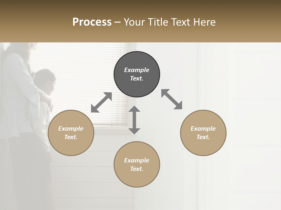 A Woman And Child Standing In Front Of A Window PowerPoint Template