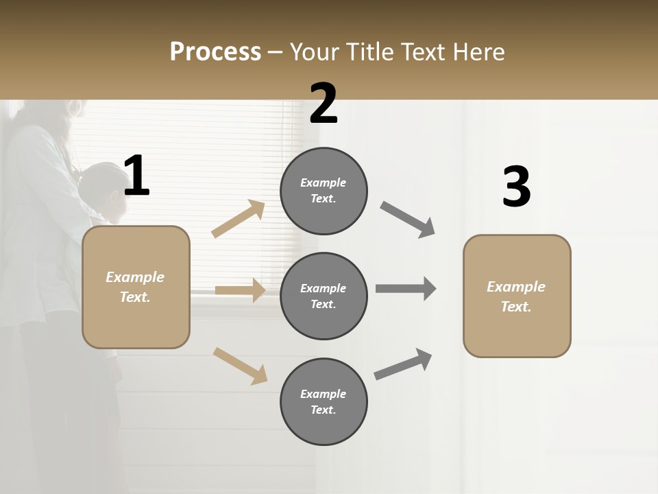 A Woman And Child Standing In Front Of A Window PowerPoint Template