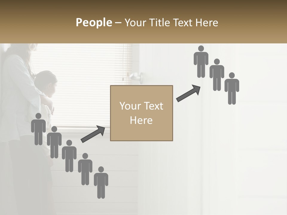 A Woman And Child Standing In Front Of A Window PowerPoint Template
