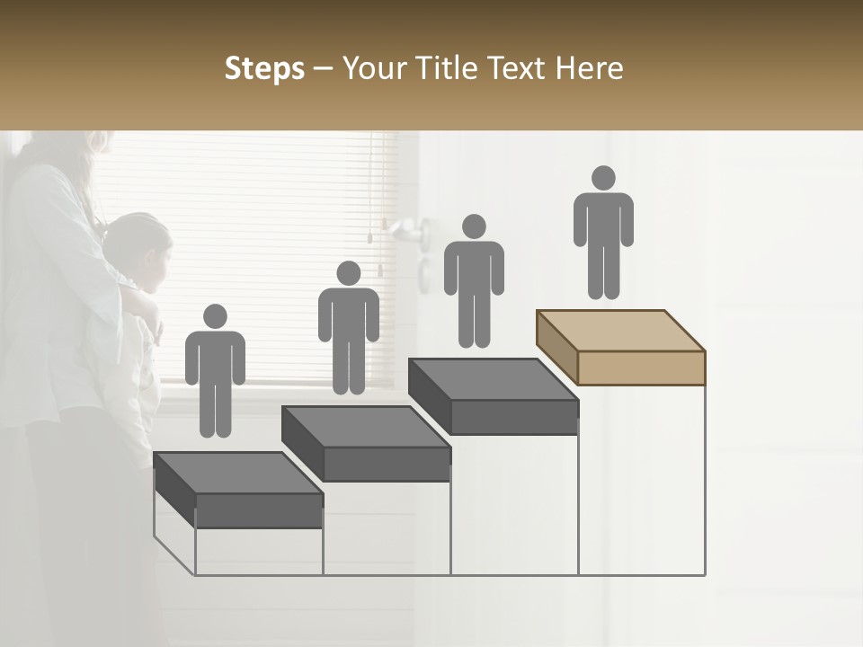 A Woman And Child Standing In Front Of A Window PowerPoint Template