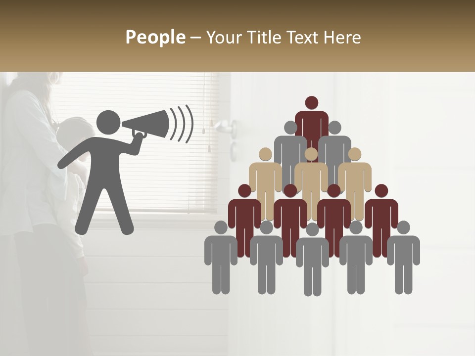 A Woman And Child Standing In Front Of A Window PowerPoint Template