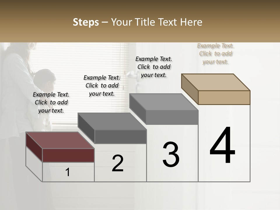 A Woman And Child Standing In Front Of A Window PowerPoint Template