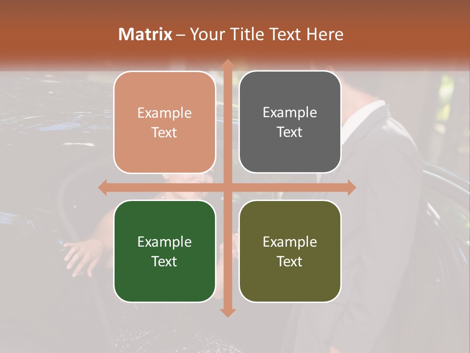 A Man In A Suit Shaking Hands With A Woman In A Car PowerPoint Template