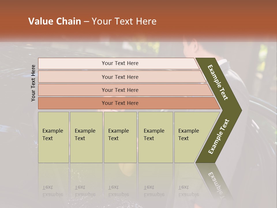 A Man In A Suit Shaking Hands With A Woman In A Car PowerPoint Template