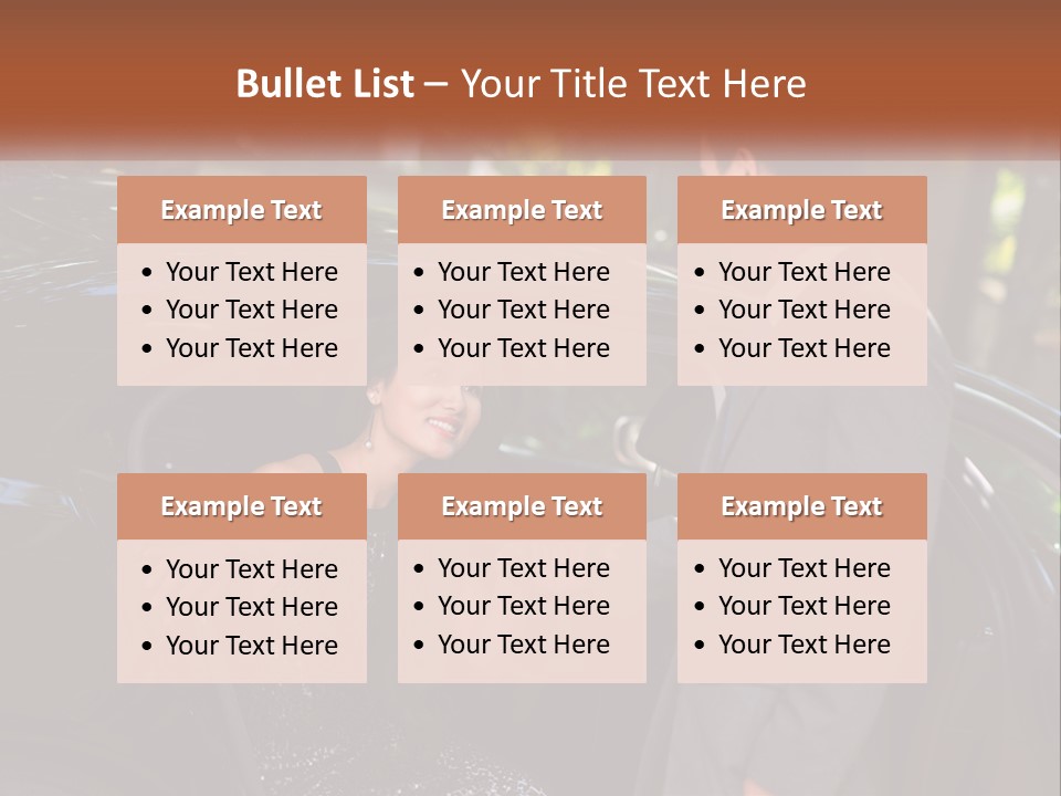 A Man In A Suit Shaking Hands With A Woman In A Car PowerPoint Template